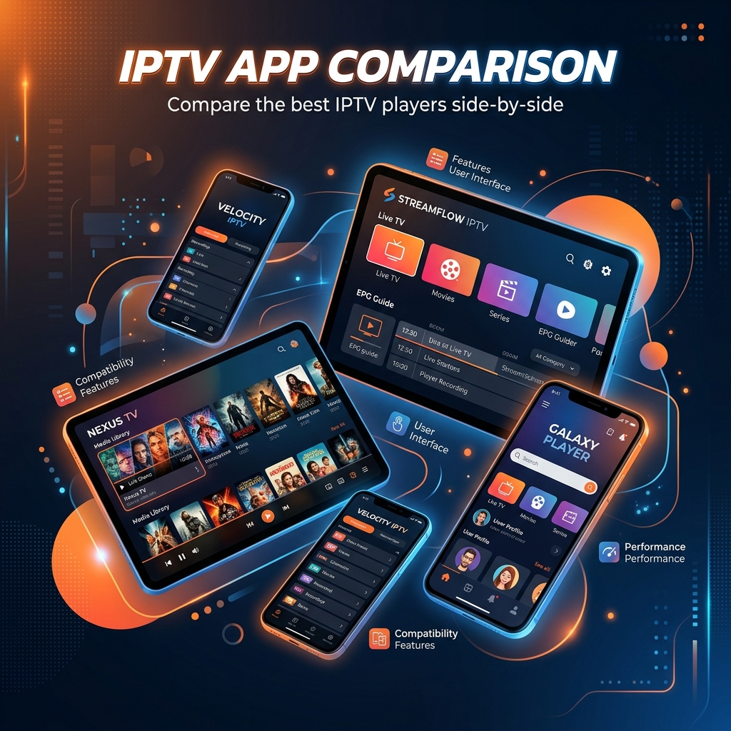 Best IPTV apps comparison Smarters TiviMate IBO