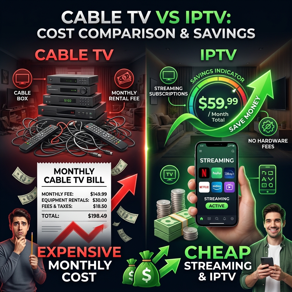 IPTV cost comparison vs cable TV savings VipsATV