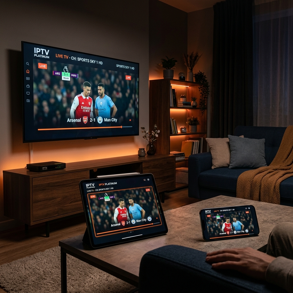 vipsatv multi-device streaming on TV phone and tablet